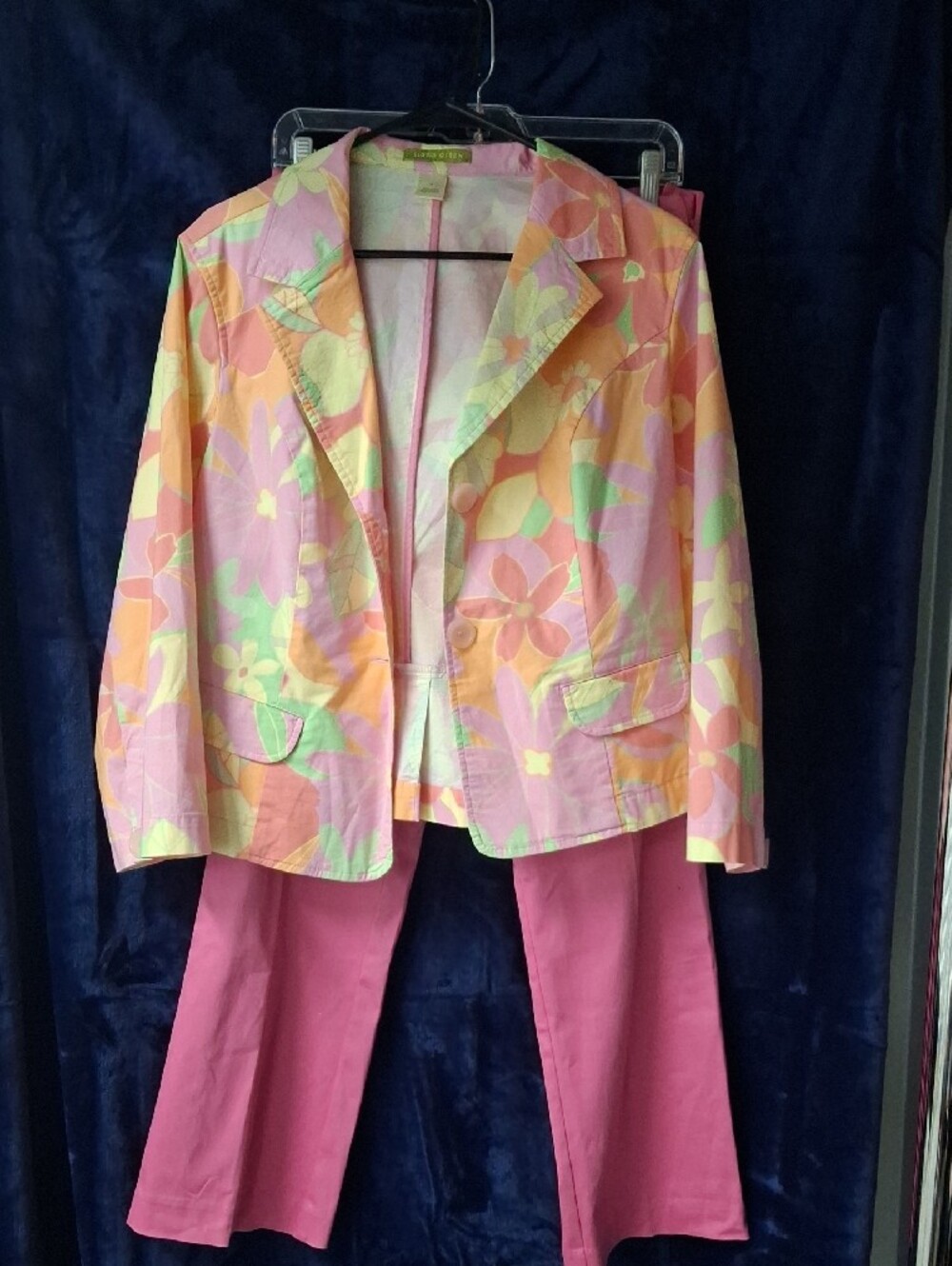 Sigrid Olsen Pink Boot-Cut Pants Suit